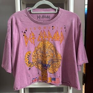 Def Leppard Cropped Band Tee, S/M